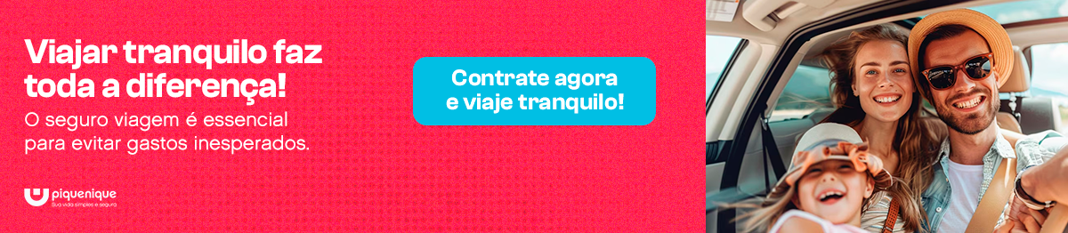 Viajar tranquilo faz toda a diferena! - Seguro Viagem